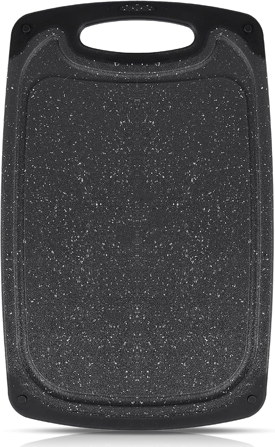 Cutting Boards,12.5"×7.7" Plastic Chopping Board Made From Natural Food Grade Material,BPA Free&Eco,Non Slip&Juice Groove,Dishwasher Safe,Double-Sided Usable,Dark Grey