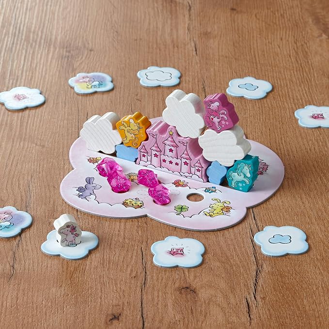 HABA Unicorn Glitterluck Cloud Stacking - Cooperative Kids Board Game - Unicorn Games and Unicorn Gifts- Ages 4+ Made in Germany