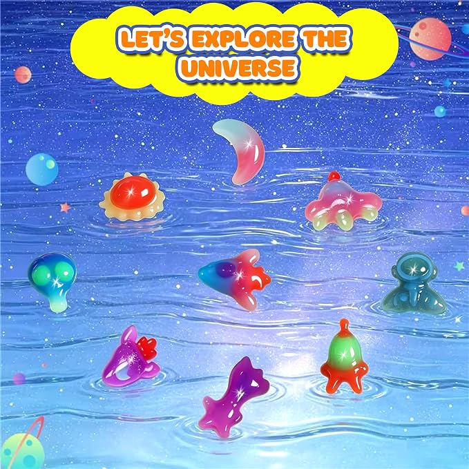 URMYWO Aqua Fairy Water Gel Kit, Magic Water Elf Toy Kit | Water Pets,Space DIY Squishy Maker Set,12 Gels & 12 Molds,Make Your Own Squishies Toys,Party Favors Birthday Gifts for Kids