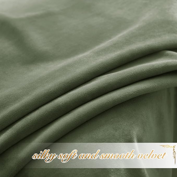 NICETOWN Super Soft Velvet Curtains 72 inches, Sound Reducing Cold Heat