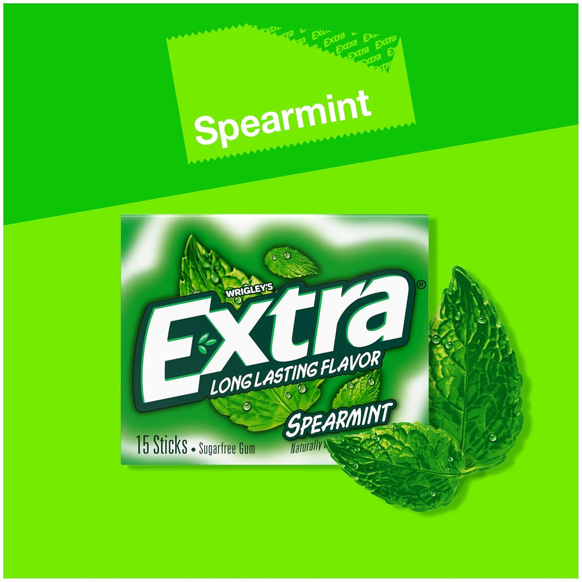 extra spearmint sugarfree gum bulk pack of 10 15 count individually wrapped