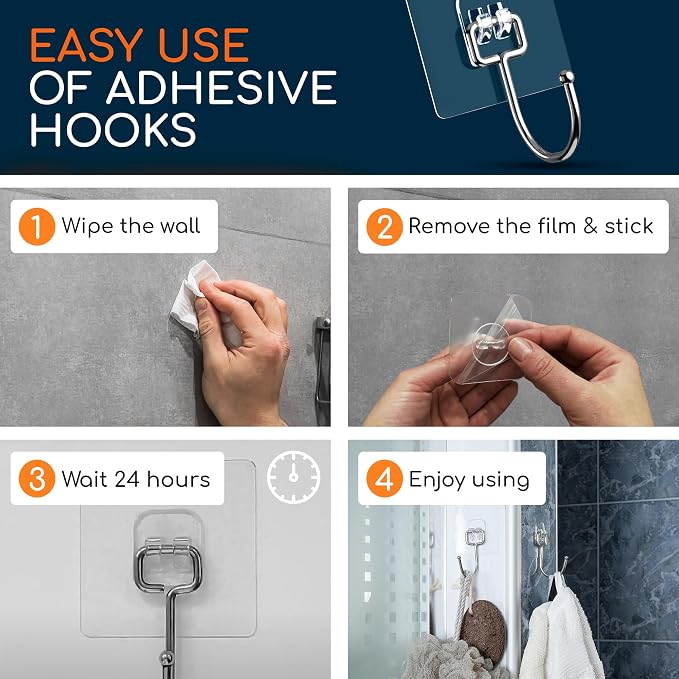 GLUIT Adhesive Large Wall Hooks