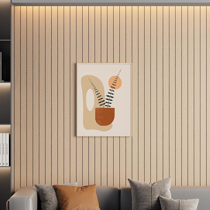 Arthome Peel and Stick Slat Wall Panels 15.7 "x400, Self-Adhesive PVC Wood