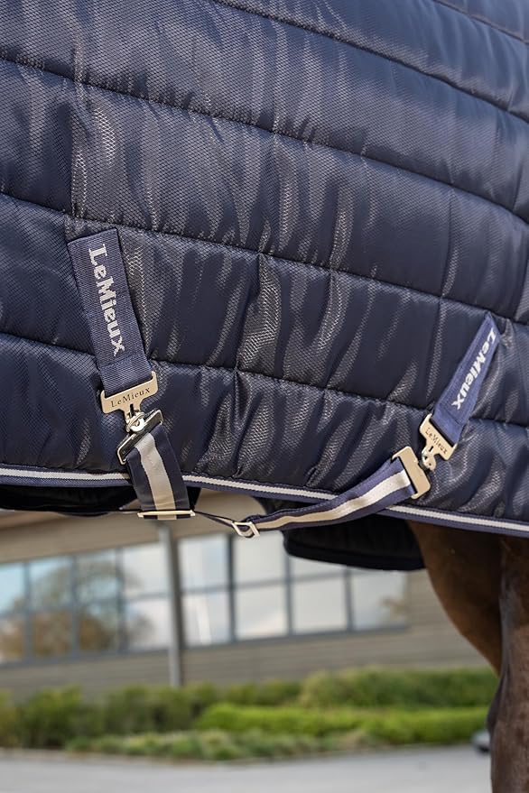 LeMieux Arika Stable-Tek 100g Blanket - Diamond Ripstop Outer - Breathable and Stain Repellent - Navy - 66"