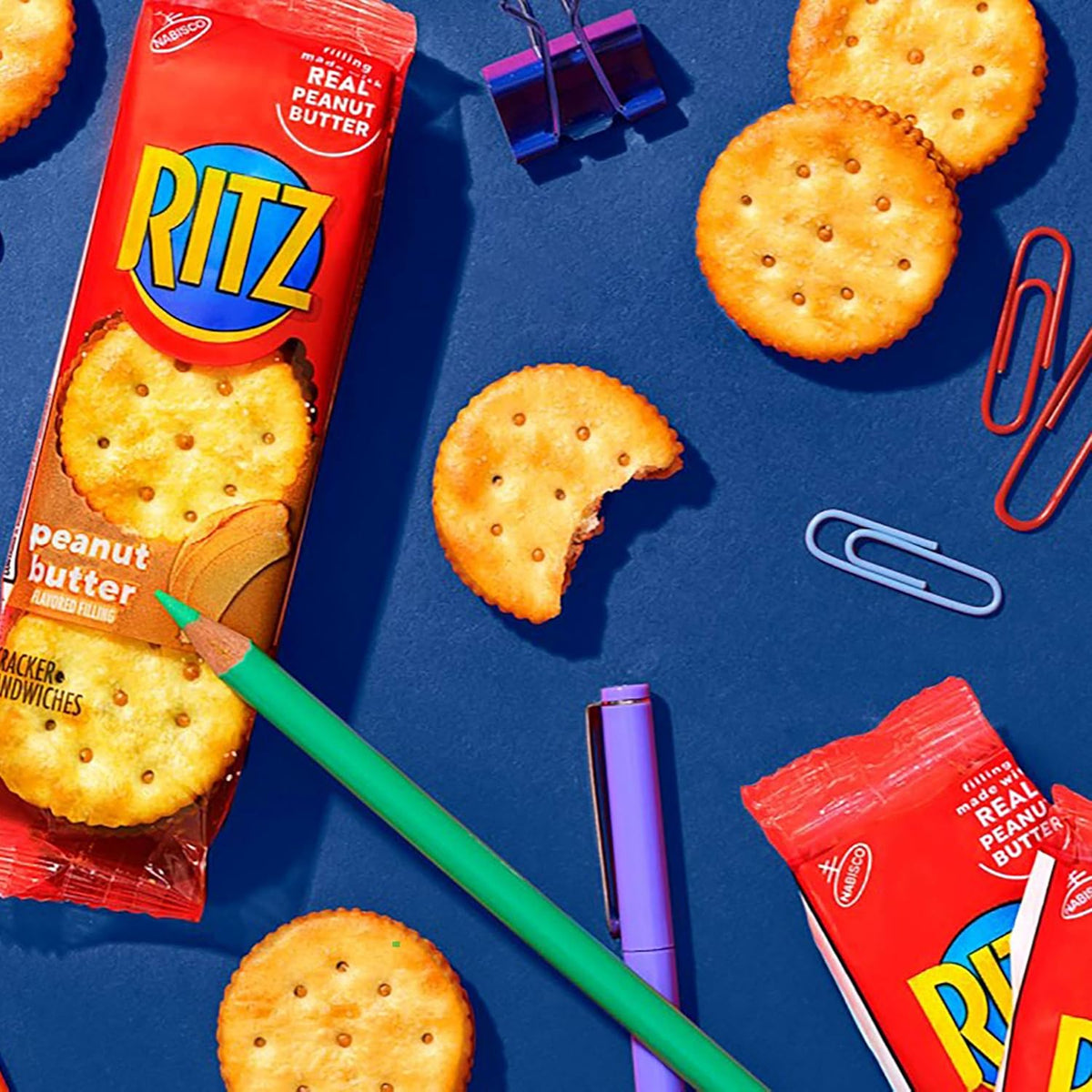 ritz peanut butter sandwich crackers lunch snacks 48 pack bulk