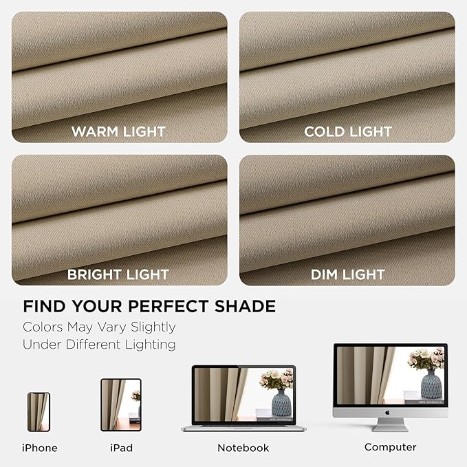 Joydeco Blackout Curtains 63 Inch Length 2 Panels Set, Thermal Insulated Long Drapes 2 Burg, Room Darkening Grommet Curtains for Living Room Bedroom Window