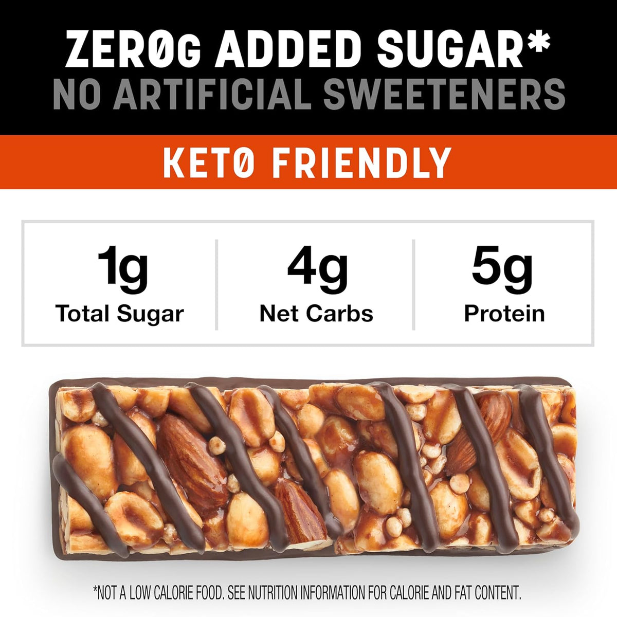 Kind Zero Added Sugar Healthy Snacks Bars Variety Pack, Gluten Free, High Fiber, Keto Snacks, Dark Chocolate Nuts & Sea Salt, Caramel Almond, Peanut Butter Dark Chocolate, 5g Protein, 15 Count