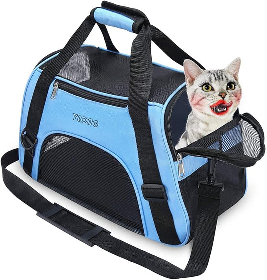YLONG Airline Approved Pet Carrier,Soft-Sided Pet Travel Carrier for Cats Dogs Puppy Comfort Portable Foldable Pet Bag