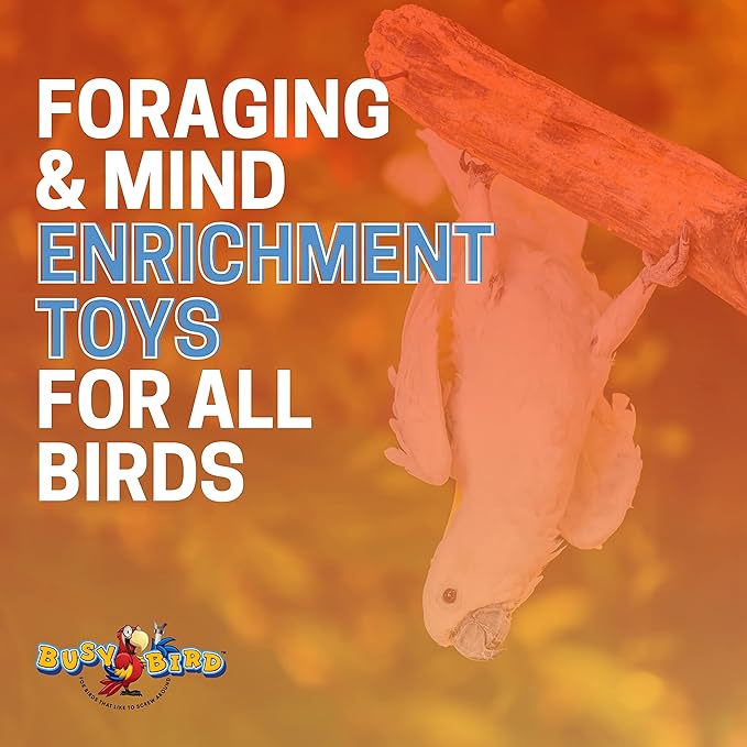 Ele-Waiter Foraging Bird Toy | Interactive Treat Dispenser | Promotes Natural Foraging Behavior | Bird Cage Accessories for Medium to Extra Large Birds | Colorful Toys for Parrots, Cockatiel,Cockatoos