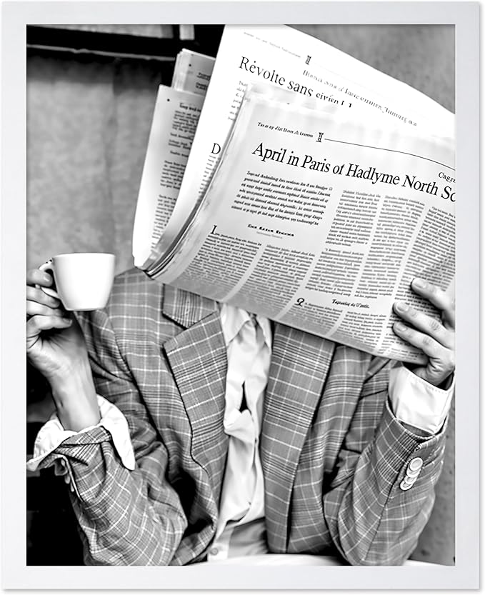 Poster Master Woman Reading Newspaper
