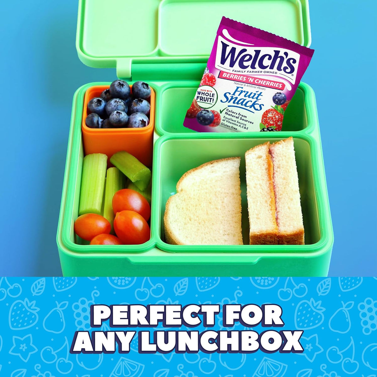 Welch's Fruit Snacks, Fruit Punch, Island Fruits & Berries 'N Cherries Snack Box, Gluten Free, 0.8oz Snack Packs (Pack of 60)