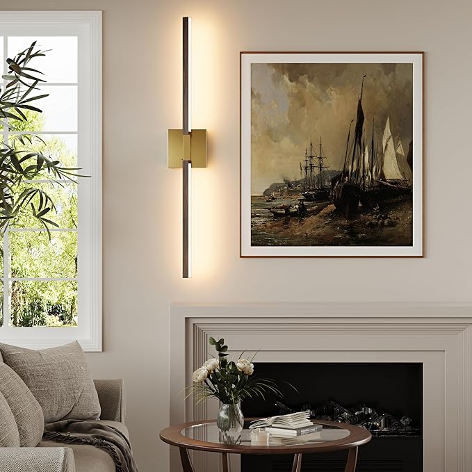 Rayogale 32 Inch Rechargeable Battery Operated Wall Sconce Set 2, 8000mAh