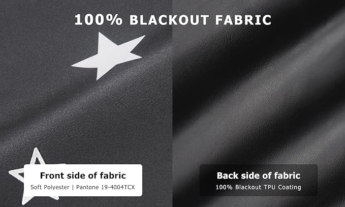 LazBlinds 100% Blackout Roller Shades, No Tools No Drill Cordless Blinds