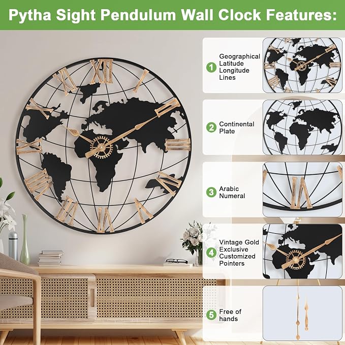 Pytha Sight 24 Inch Large Wall Clock
