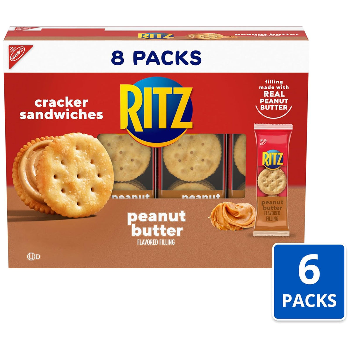 ritz peanut butter sandwich crackers lunch snacks 48 pack bulk