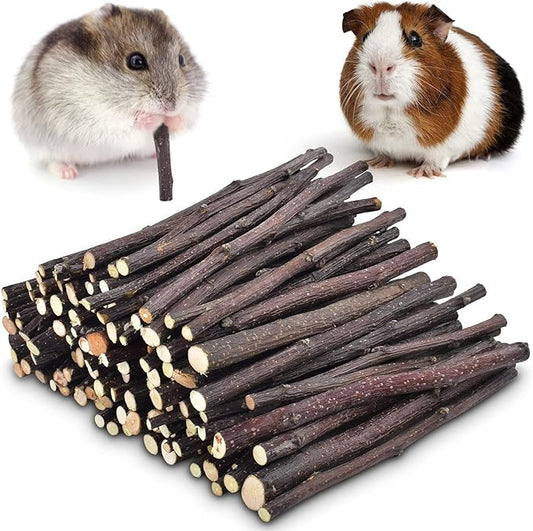 ERKOON Natural Apple Sticks 500g (1.1lb) Small Animals Molar Chew Toys Apple Branch Chew Treats for Hamster Rabbit Chinchilla Bunny Guinea Pig Squirrel