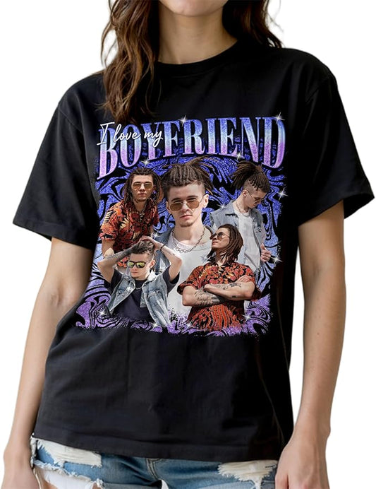 Custom Bootleg Rapper Graphic Tees Shirt – Retro 90s Vintage Style, Personalized Gift for Girlfriend, Birthday, Valentine