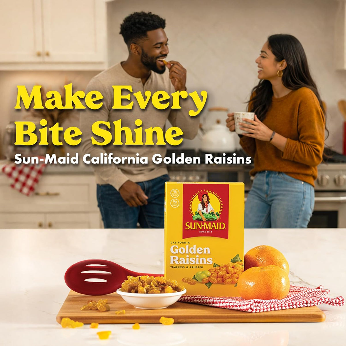 Sun-Maid California Golden Raisins - 12 oz Sharing-Size Box - Dried Fruit Snacks, Back to School Lunches, and Natural Sweeteners