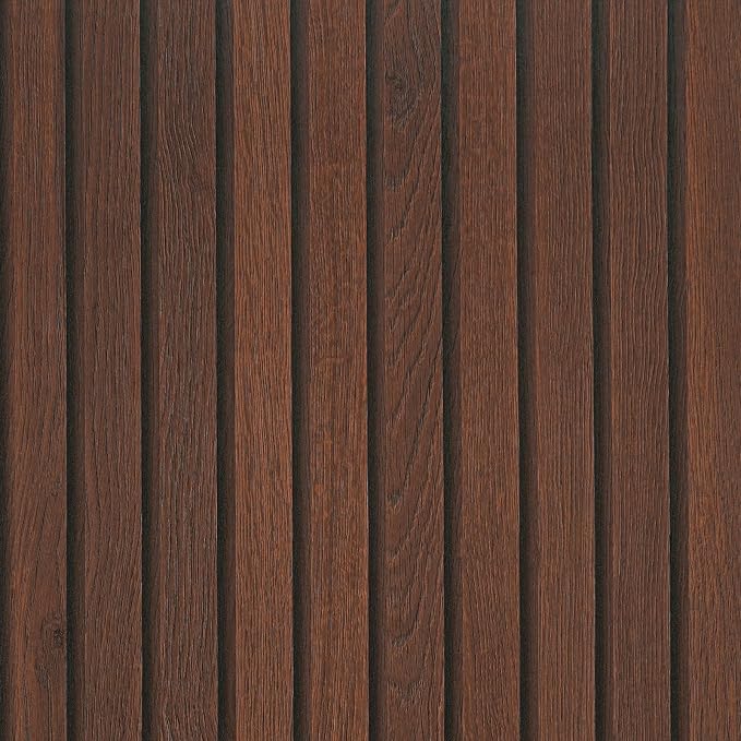 VEELIKE Walnut Wooden Slat Wallpaper Peel and Stick Waterproof Dark Wood