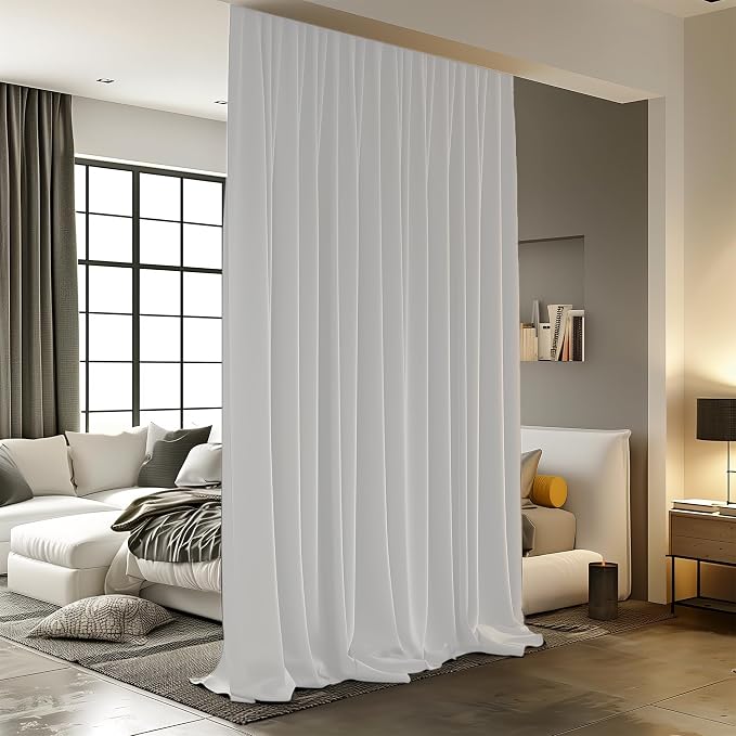 Room Divider Curtains for Ceiling Track Rod, 8.3 ft Wide x 8 ft Tall, 1 Panel