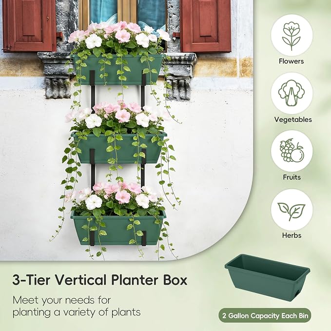 OYEAL Window Boxes Planters Deck Railing Planter Boxes