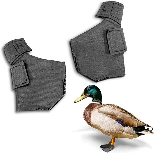Duck Shoes for Injured Feet – Protective Neoprene Footwear for Ducks, Protective Shoes for Birds with Injured feet, Bumblefoot Relief - Large, 4.5” Max. Inside Width - Gray