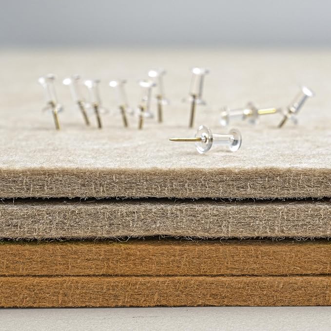 Bulletin Board, 24 x 18 inches Felt Board Decorative Pin Board, Cork Board