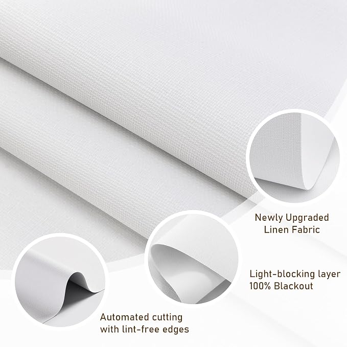 AOSKY Custom Linen Roller Blinds Shades