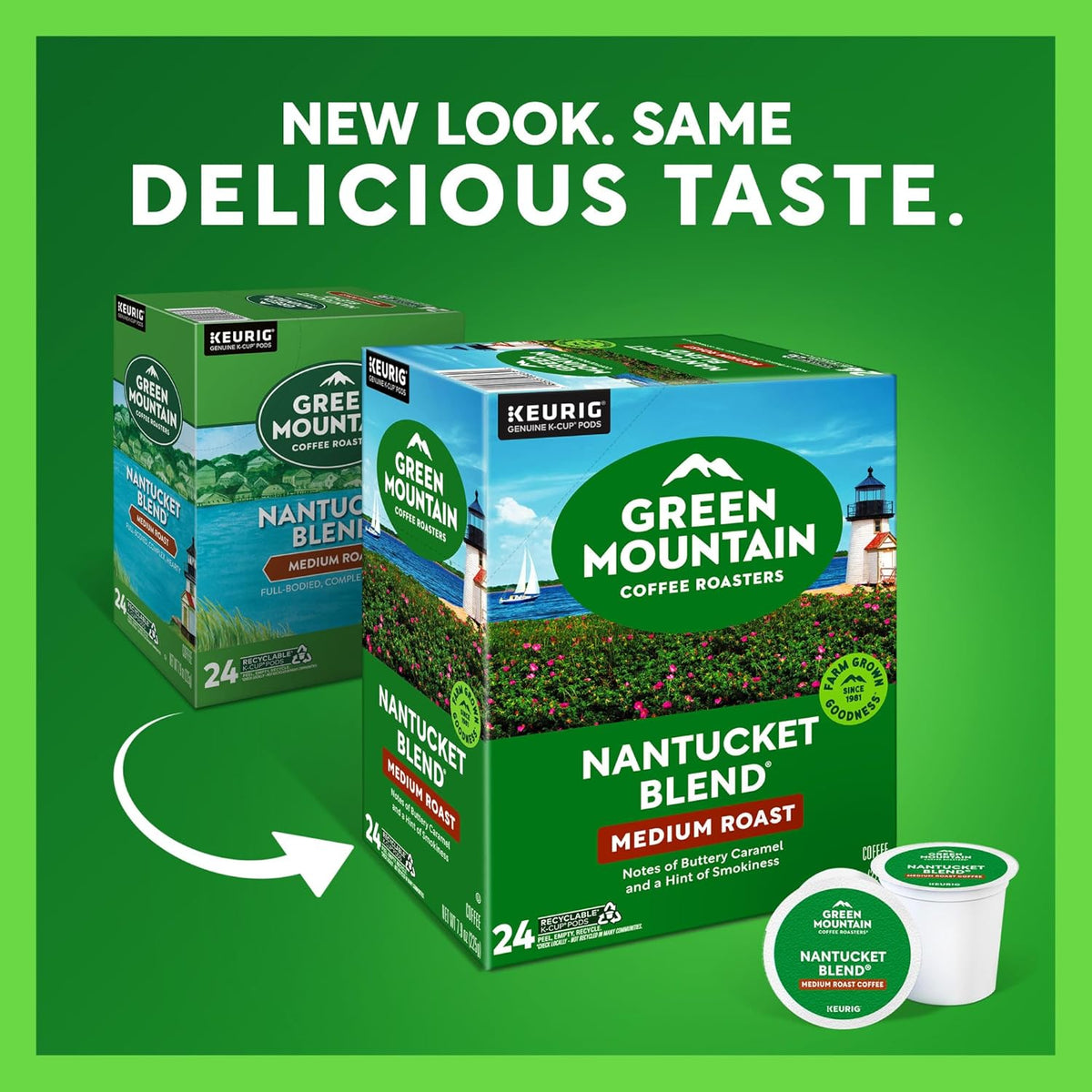 Green Mountain Coffee Roasters Nantucket Blend Keurig Single-Serve K-Cup Pods, Medium Roast Coffee, 96 Count