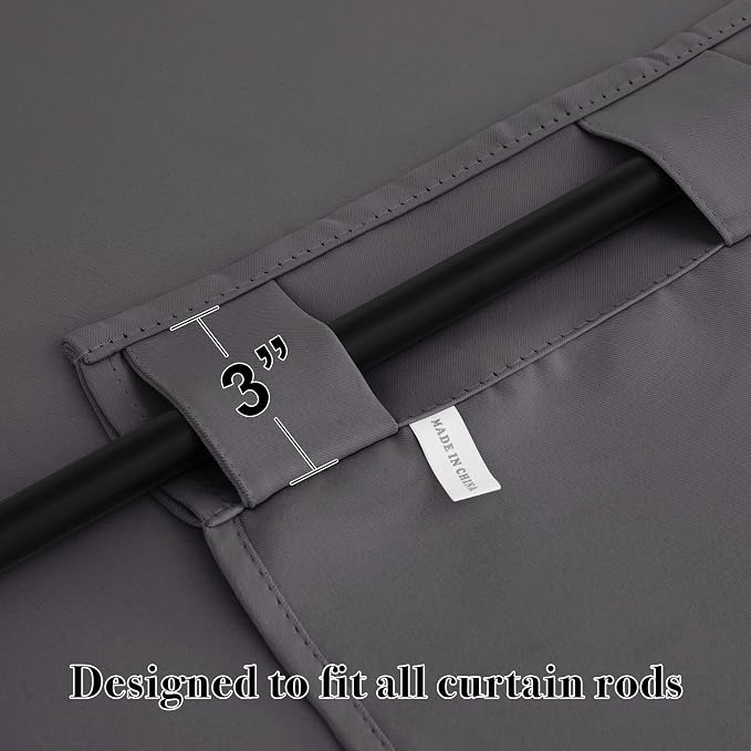 RYB HOME Blackout Curtains for Kitchen, Room Darkening Half Window Treatment