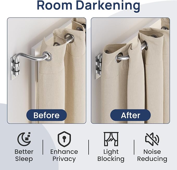 ENJOYBASICS Blackout Curtain rod