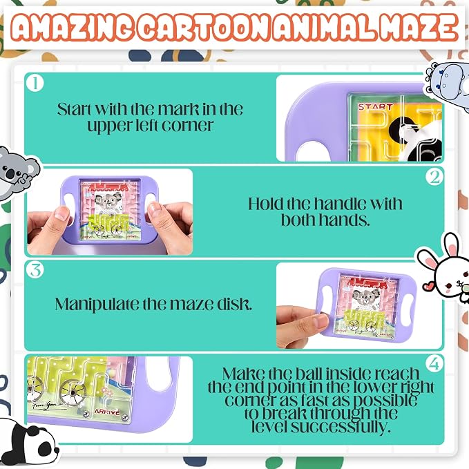 JellyArch 72 Pcs Mini Maze Puzzle Bulk for Kids Maze Cubes, Emotion | Small Educational Handheld Puzzle Brain Teaser Back to School Classroom Exchange Gifts for Students Adults
