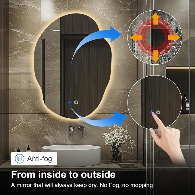 Irregular LED Bathroom Mirror