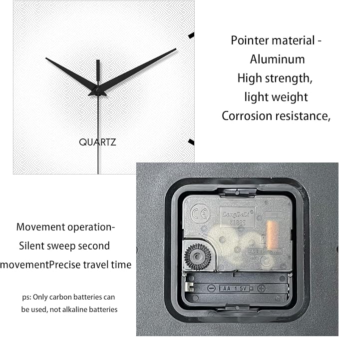 XFM Modern Simple Wall Clock 20 Inch Silent Wall Clocks Battery Operated Large