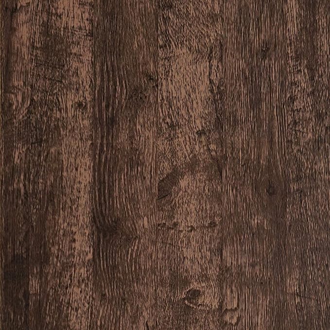 Dimoon 17.7"x118''Wood Peel and Stick Wallpaper Brown Dark Wood Wallpaper Wood