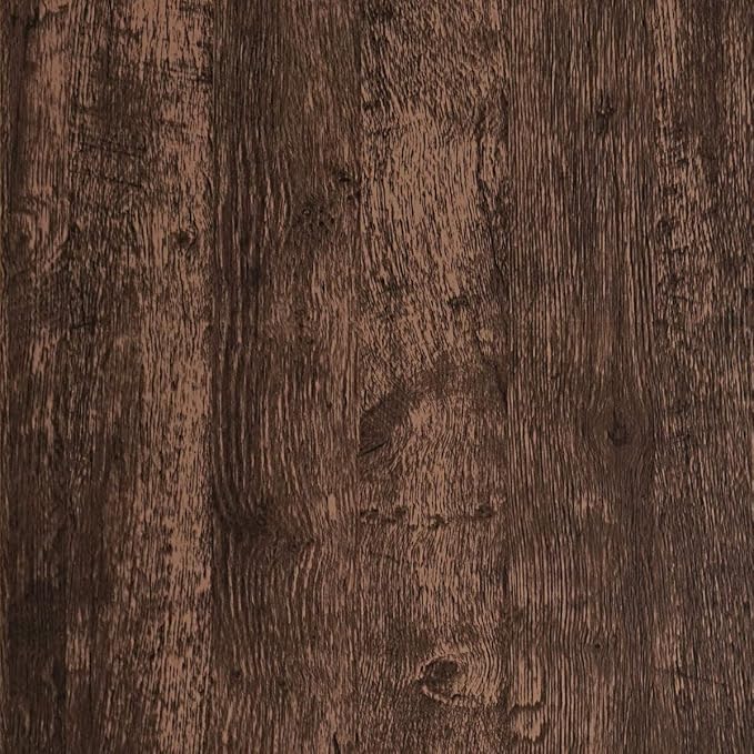 Dimoon Wallpaper 17.7" x236'' Wood Peel and Stick Wallpaper Removable Brown