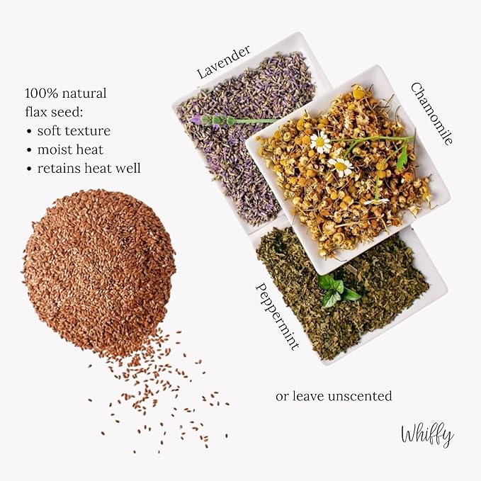Large Microwave Heating Pad with Flax Seed, Scented or Unscented, Good for Back Pain or Cramps, Moist Heat Therapy or Ice Pack, Microwavable Bean Bag, 6" x 12" (Red and Black, Lavender)