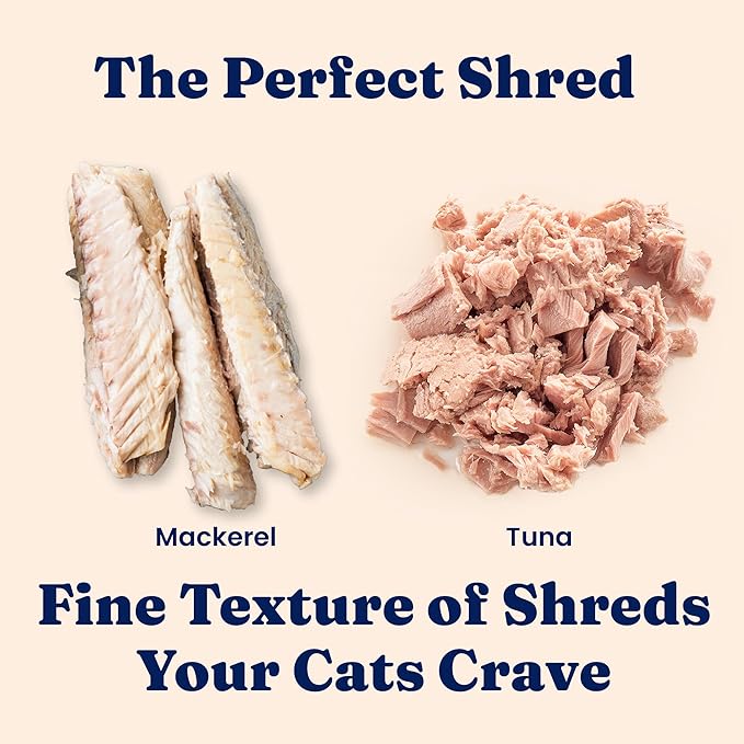 Five Oceans Solid Gold Wet Cat Food Shreds in Gravy - 3 Count Sample Pack - Real Tuna & Mackerel Cat Food for All Ages - Grain Free, Sensitive Stomach