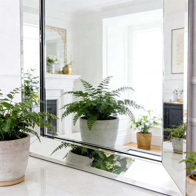 Chende 33"x49" Angled Retangular Decorative Wall Mirror
