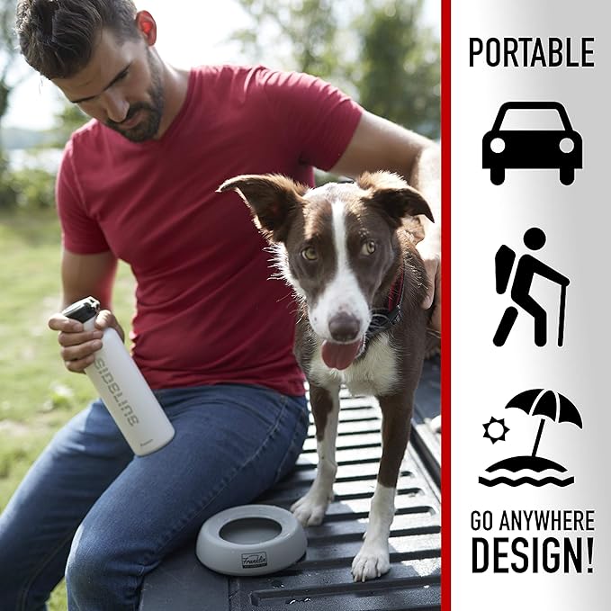 Franklin Pet Supply Co. Co. Spill Proof Pet Bowl - No Splash Travel Water + Food Dish for Dogs + Cats - Portable - 16 oz. - BPA Free