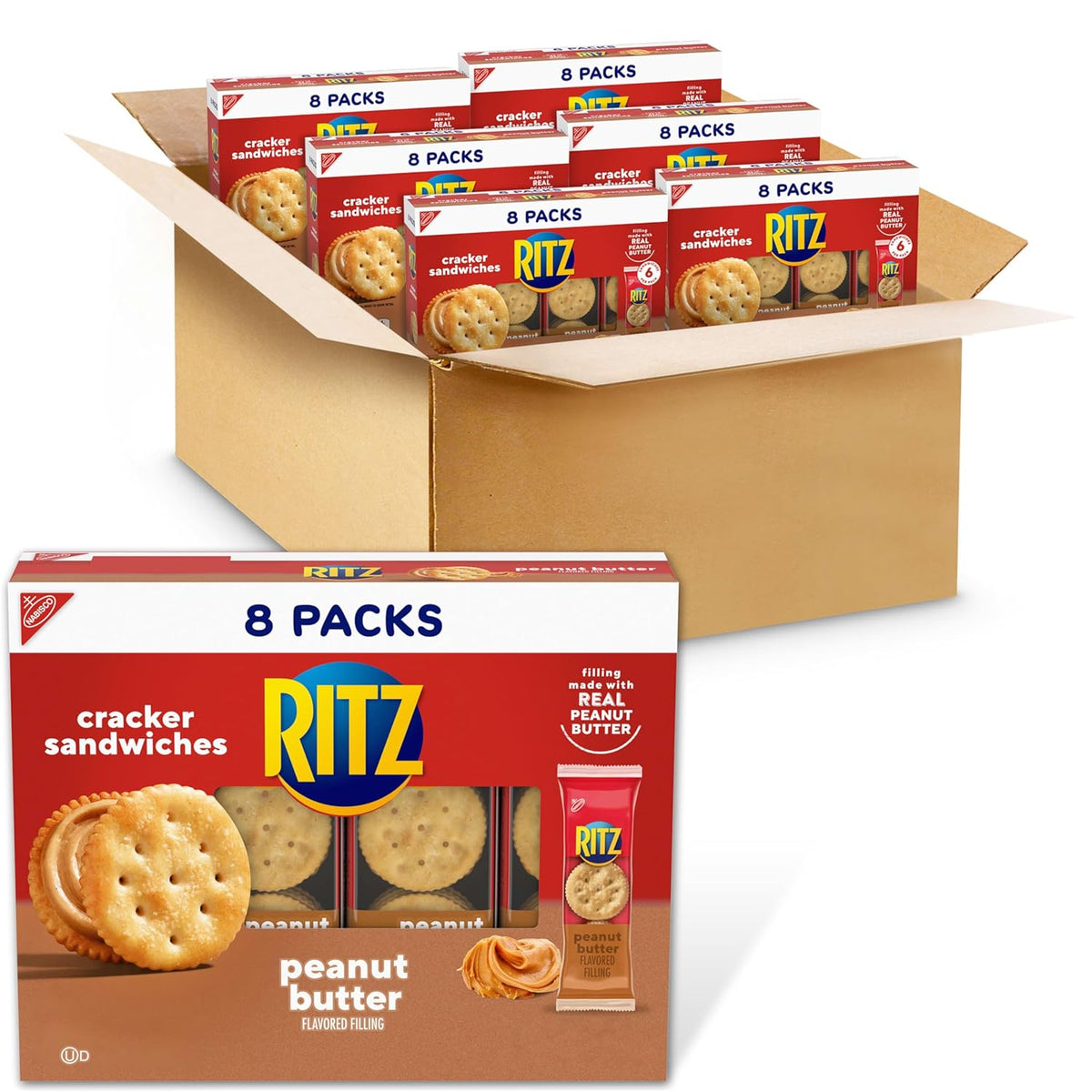 ritz peanut butter sandwich crackers lunch snacks 48 pack bulk