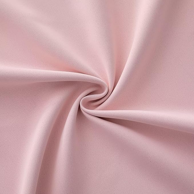 IGEMAEVE Blush Pink Curtains 96 Inch Length 2 Panels Set, Light Filtering