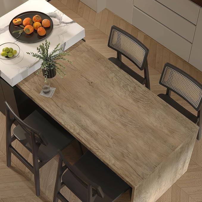 BOMENG Extra Wide Brown Wood Contact Paper Peel and Stick Wallpaper 24"x197"