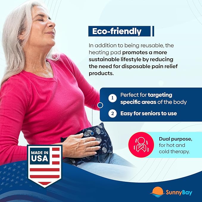 SunnyBay Small Microwave Heating Pad, Microwavable Versatile Cold/Heated Neck and Shoulder Wrap for Back Pain and More, Moist Heat Cotton-Fleece Pad with Flax Seed Filling, 6x11 in, Whispy Flower