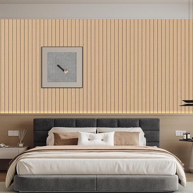 Arthome Peel and Stick Slat Wall Panels 15.7 "x400, Self-Adhesive PVC Wood