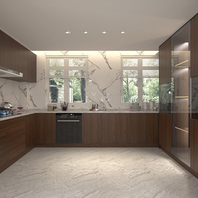 BOMENG Large Walnut Wood Wallpaper Peel and Stick Matte 48"x354" Dark Brown