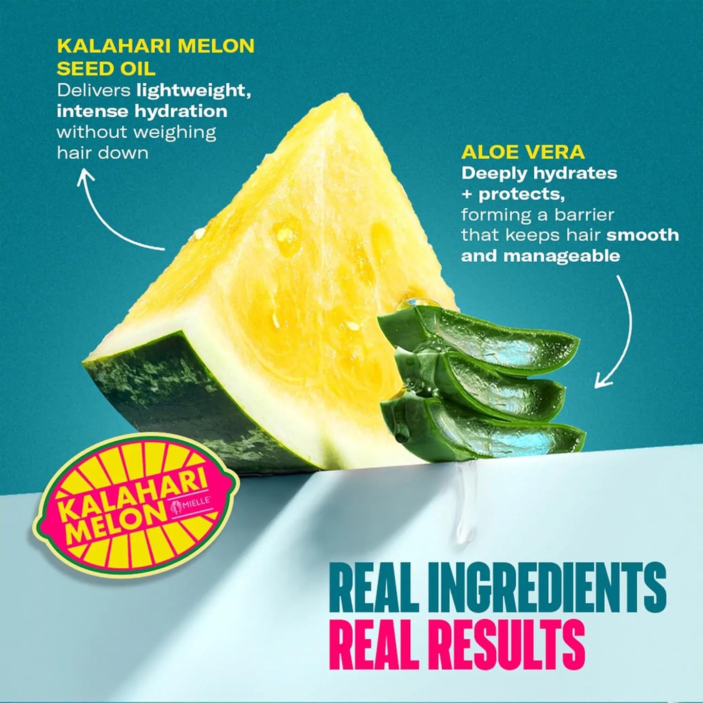 Mielle Curl Forming Glaze - Kalahari Melon & Aloe Vera Deep Hydration Styling Gel for Dry, Curly and Textured Hair - Enhances Curl Definition with Long-Lasting Hold & Shine (7.5oz)