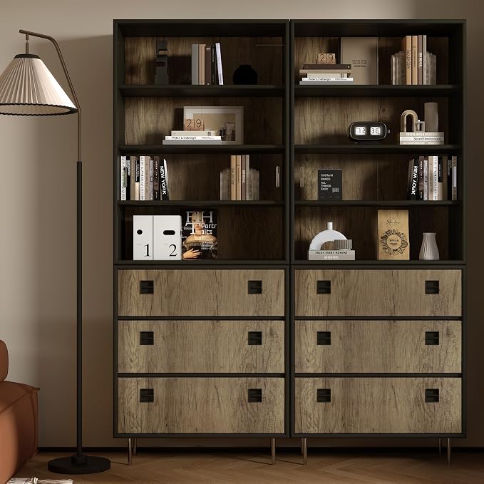 BOMENG Extra Wide Brown Wood Contact Paper Peel and Stick Wallpaper 24"x197"