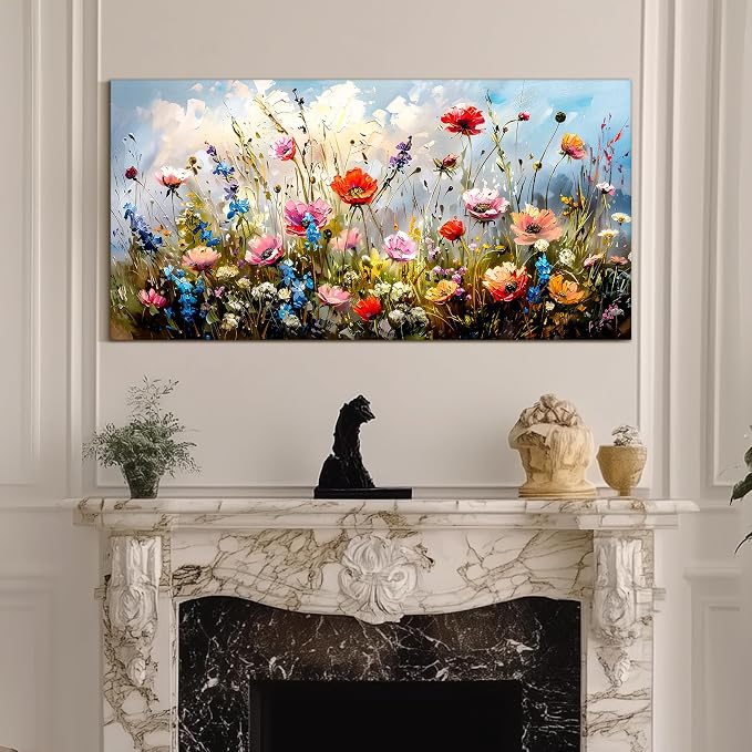 SERIMINO Large Wall Art for Living Room Canvas Prints, Farmhouse Nature Floral