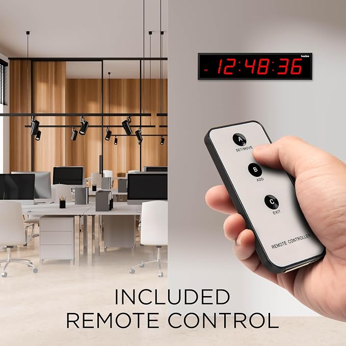 Ivation Oversized Large Digital Wall Clock